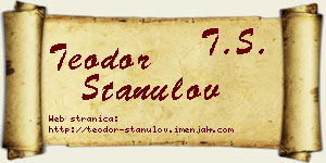 Teodor Stanulov vizit kartica